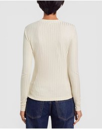 rag & bone - Natalia Long Sleeve Ribbed Shirt