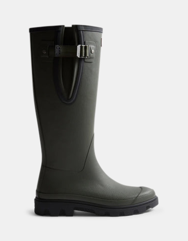 Hunter - Unisex Downpour Adjustable Boot Dark Olive/Black