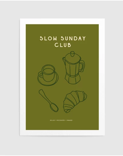 Olive et Oriel - Slow Sunday Club by Treechild Art Print