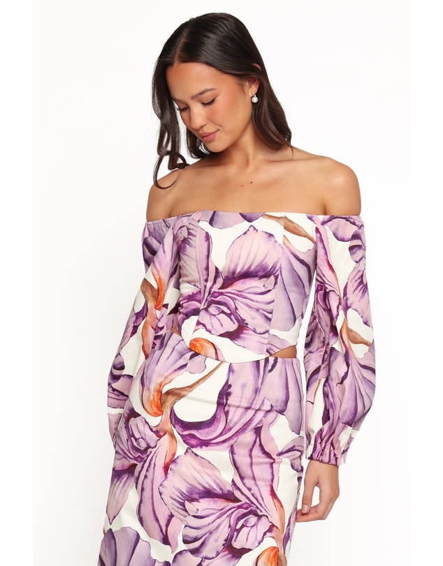 Petal & Pup - Kitty Off Shoulder Top - Orchid Floral