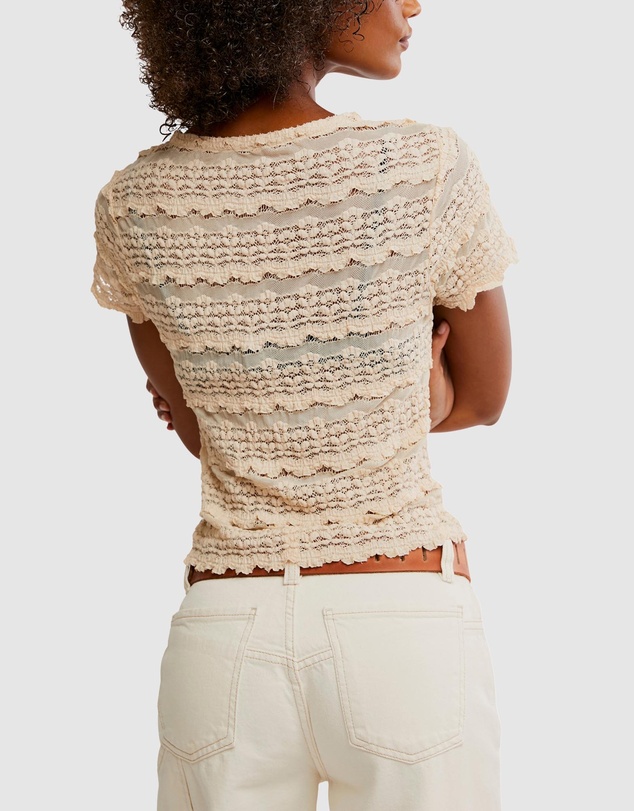 Free People - Angelina Lace Tee