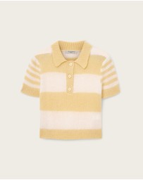 AllSaints - Clem Mohair-Merino Blend Polo Tee