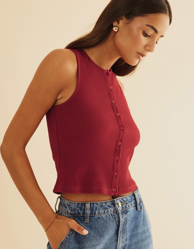 Atmos&Here - Serena Button Front Tank