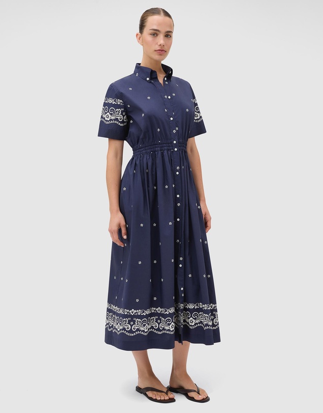 Oroton - Floral Bandana Shirt Dress