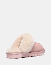 EVERAU - Australian Shepherd Ugg Muffin Slipper Cow Suede Upper House Shoes