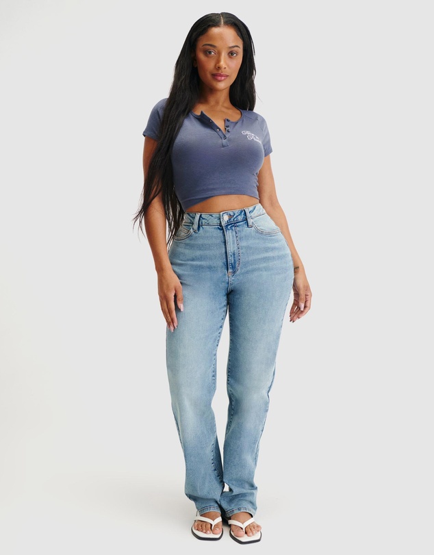 Cotton On - Curvy Stretch Straight Jeans