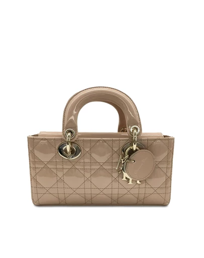 Pre-Loved by Azura Reborn - Pre-Loved Dior Lady Dior Small Patent Leather Satchel Bag