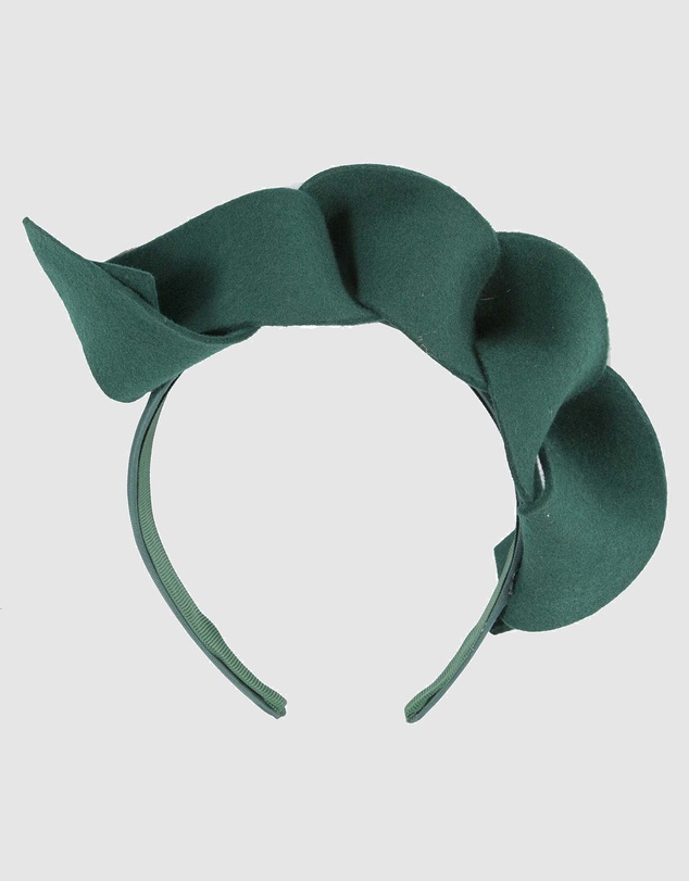 Max Alexander - Felt Green Spiral Fascinator