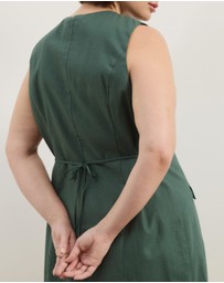 Atmos&Here Curvy - Juno Tailored Linen Blend Mini Dress