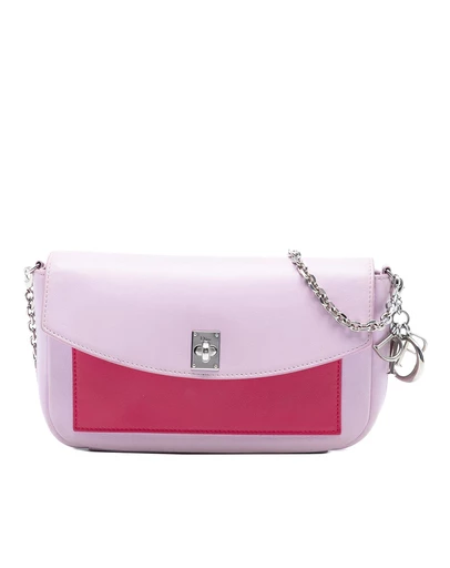 Pre-Loved by Azura Reborn - Pre-Loved Tricolor Leather Turn Lock Wallet on Chain