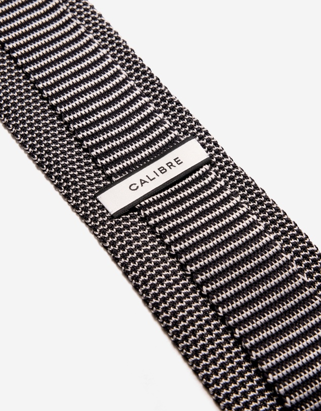 Calibre - Stripe Silk Knitted Tie Black Combo