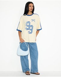 Dazie - Sporty Girl Oversized Graphic Tee