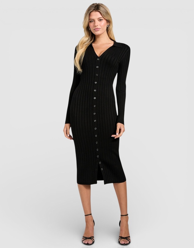 GUESS - Eco Miranda Ribbed Sweater Dress