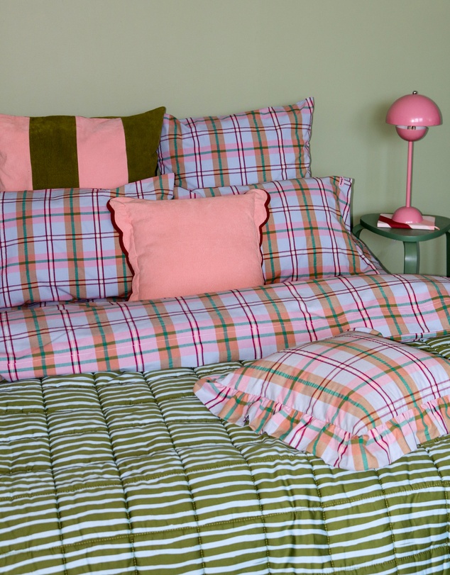 Mosey Me - Confetti Plaid Euro Pillowcase Set