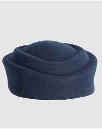 Max Alexander - Felt Black Pillbox Hat
