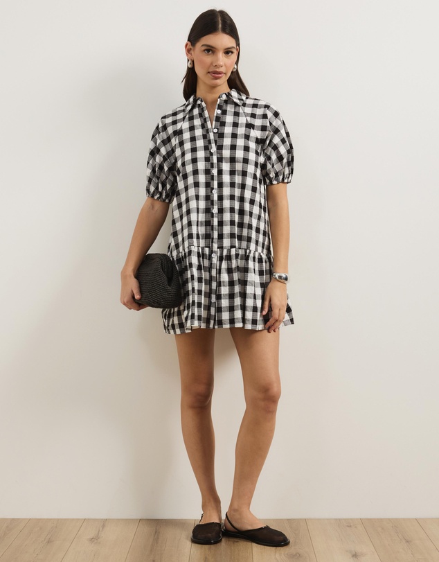 Atmos&Here - Lina Mini Dress with Puff Sleeve