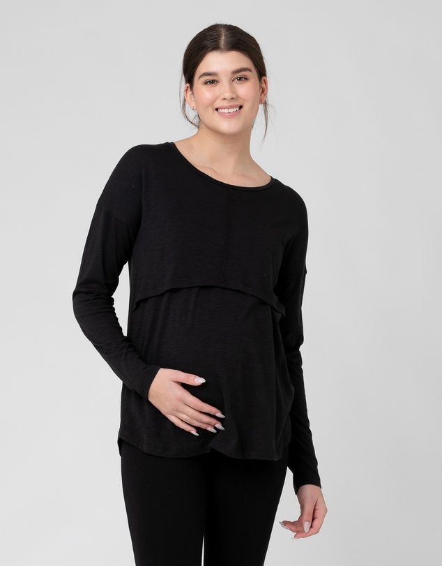 Ripe Maternity - Richie Long Sleeve Nursing Tee