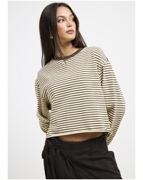 Subtitled - Long Sleeve Stripe Top