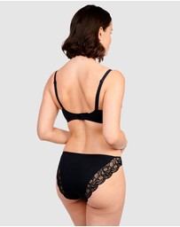 Sans Complexe - Ariane Essential Ribbed Microfibre Bikini Brief With Lace