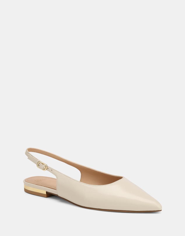 Wittner - Mary Hi Shine Leather Flat Slingbacks