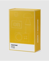 Lexon - Lexon GIFT Set PANTONE - Includes Mino+ Mini Speaker, Flip Classic Clock, Mina M Lamp, Thykho 3 Speaker - Yellow