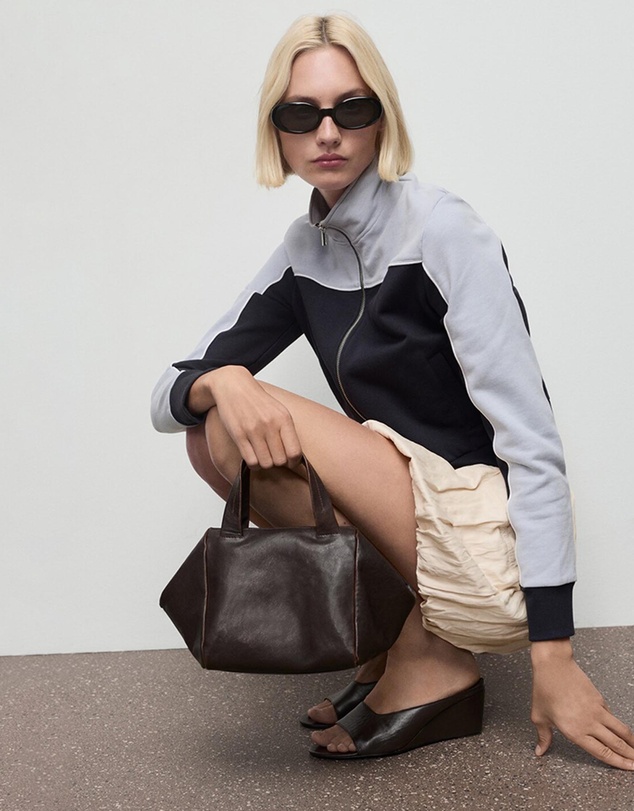 M.N.G - Creased-Effect Balloon Skirt