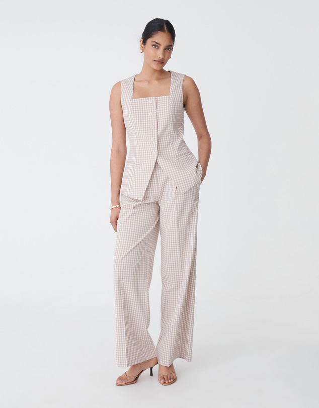 Forcast - Koora Check Wide Leg Pants
