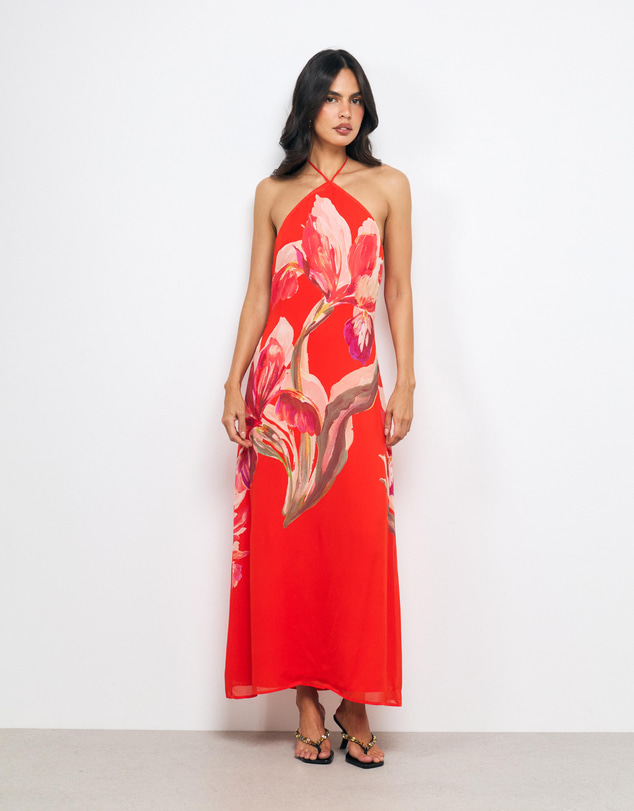 AERE - Alina Halter Maxi Dress