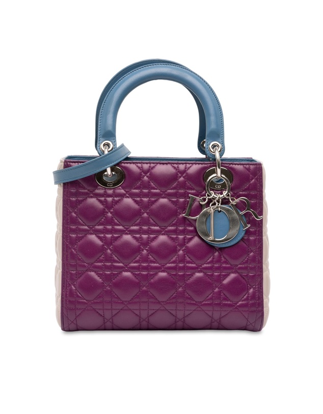 Pre-Loved by Azura Reborn - Pre-Loved Medium Tricolor Lambskin Cannage Lady Dior