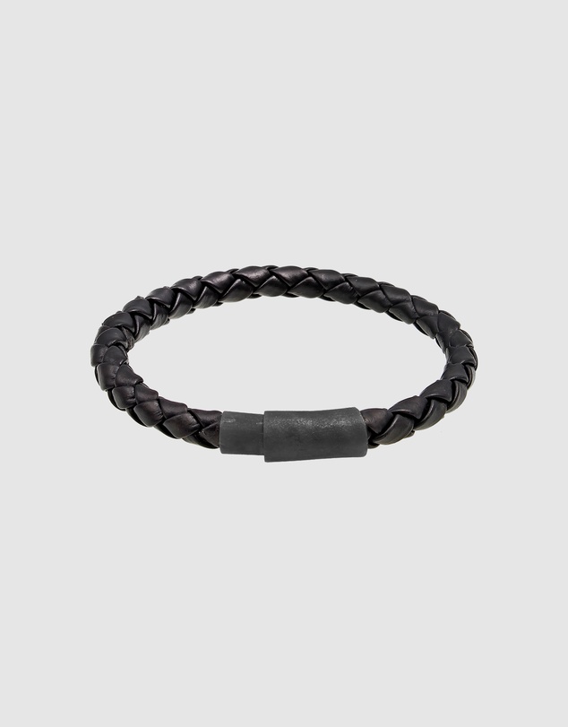 Kuzzoi - ICONIC EXCLUSIVE - Leather Cord Bracelet with Oxidised Sterling Silver Closure