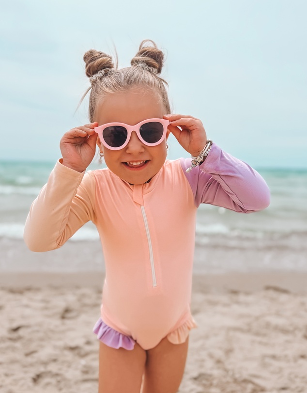 WITH LOVE FOR KIDS - Frills Long Sleeve Swimmers - Babies - Kids