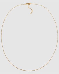 Kuzzoi - ICONIC EXCLUSIVE - Necklace Men Basic Link Chain Twisted in 925 Sterling Silver Gold Plated