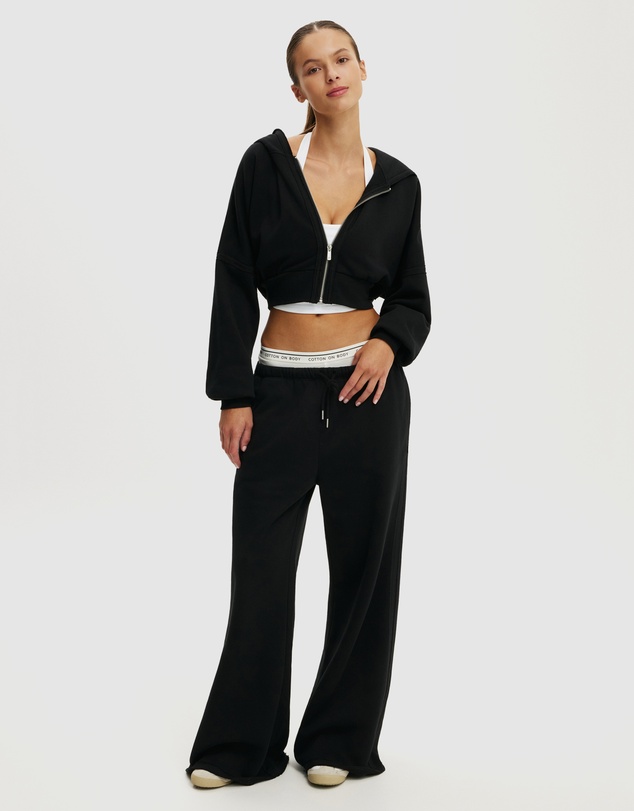 Cotton On Body Active - Active Raw Edge Wide Leg Sweatpants