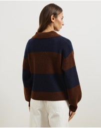 Atmos&Here - Lexi Stripe Knit Polo