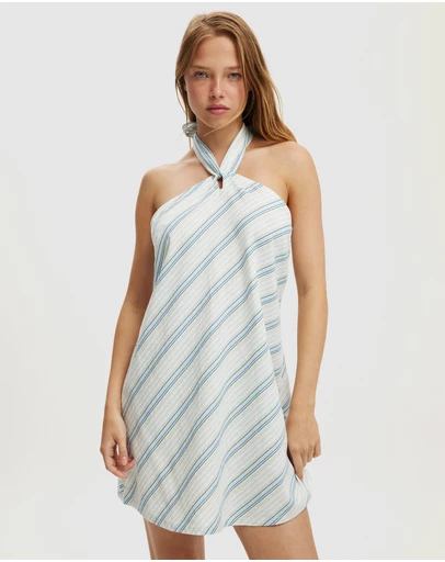 Cotton On - Haven Cross Halter Mini Dress