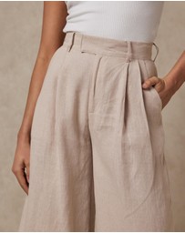 AERE - Linen Wide Leg Pants