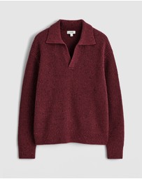 COS - Donegal-Effect Wool Polo Jumper