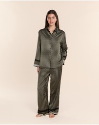 Gingerlilly - Scarlett Printed Silky Satin PJ Set