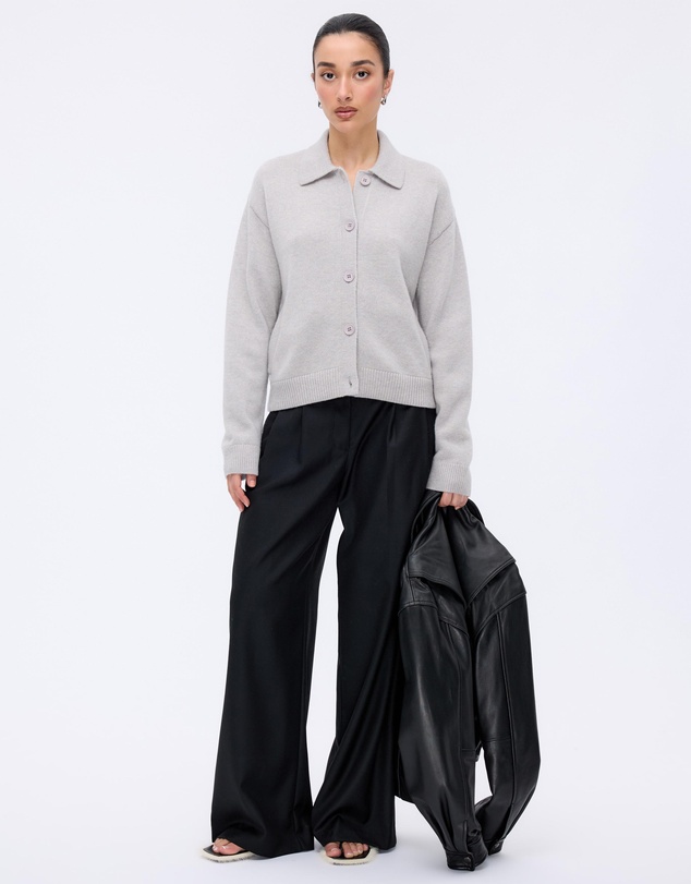 Minima Esenciales - Zoe Merino Wool Cashmere Blend Cardigan