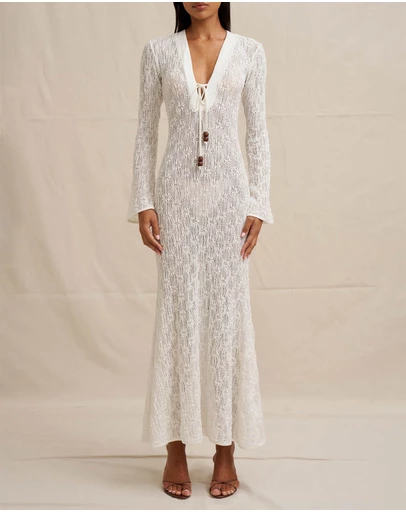 BY JOHNNY. - Eliana Tie Sheer Ankle Dress