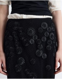 & Other Stories - Floral-Appliqué Mesh Midi Skirt