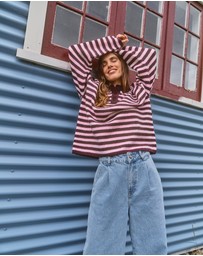 All About Eve - Flossie Stripe Knit Wine
