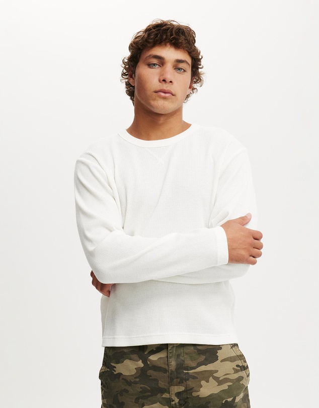 Cotton On - Cropped Fit Textured Long Sleeve