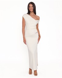 Petal & Pup - Edie Off Shoulder Midi Dress - Butter Yellow