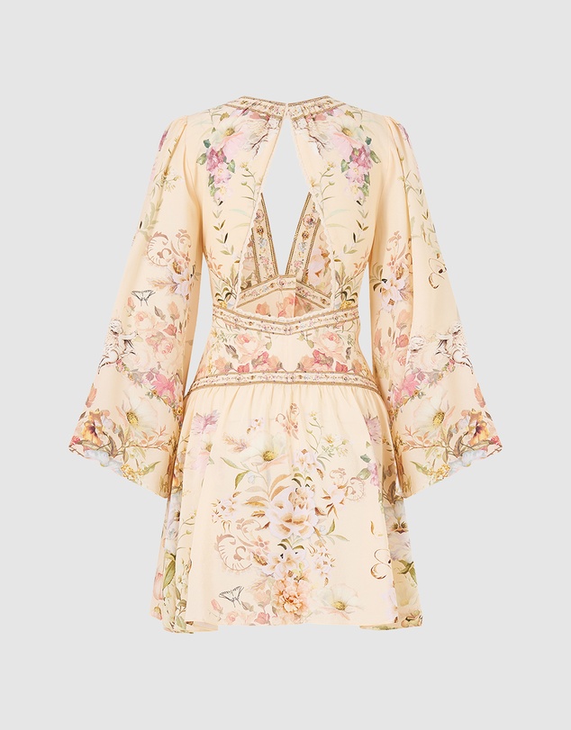 Camilla - Button Down Short Dress With Open Back