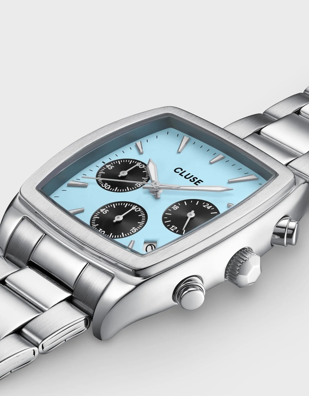 Cluse - Quartaut Chrono Blue/Silver Link