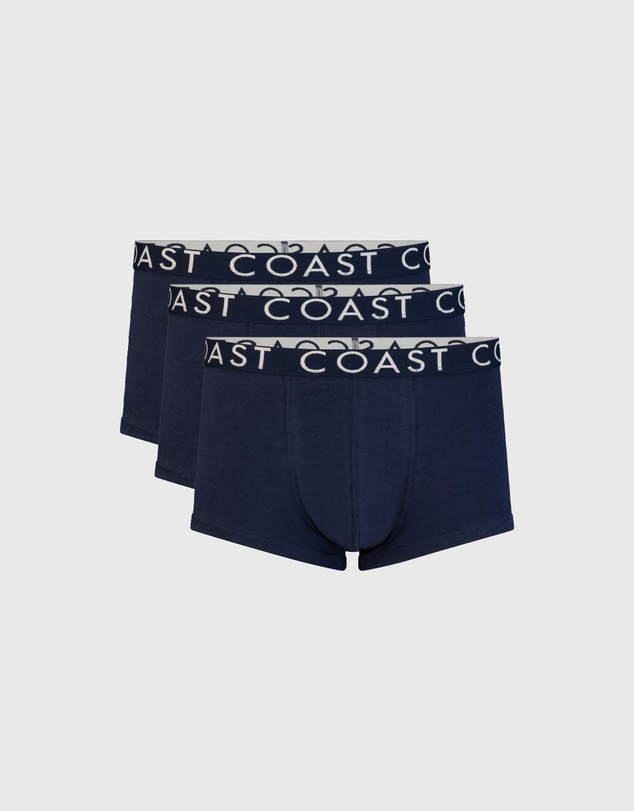 Coast Clothing - 3 Pack Navy Boxer Briefs