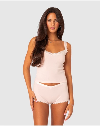 EDIKTED - Mariana Pointelle Tank Top