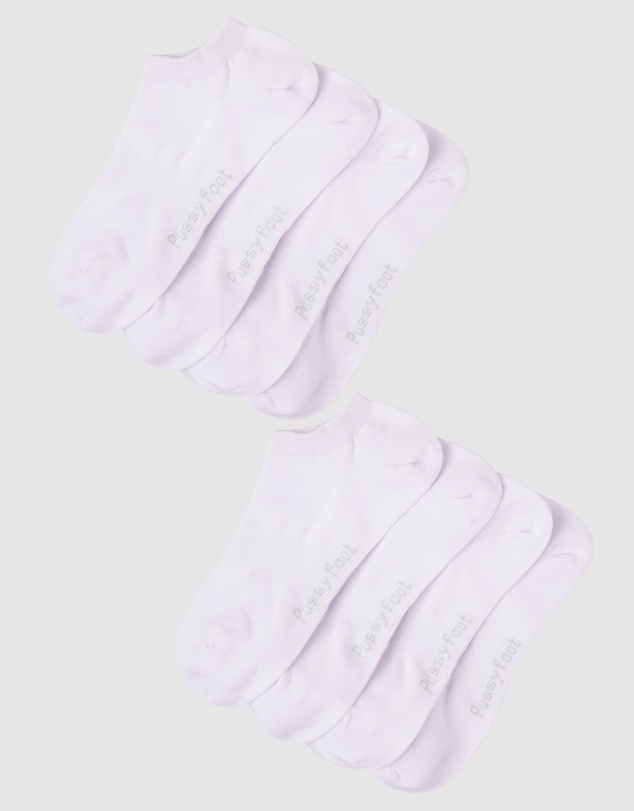 Pussyfoot - 8 Pack Cotton Casual Ankle Sneaker Socks