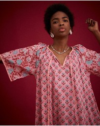 KINGA CSILLA - Kamala Block Print Primavera Maxi Dress